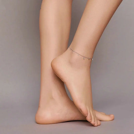 Authentic 925 Sterling Silver Minimalist Anklet,SCT018.