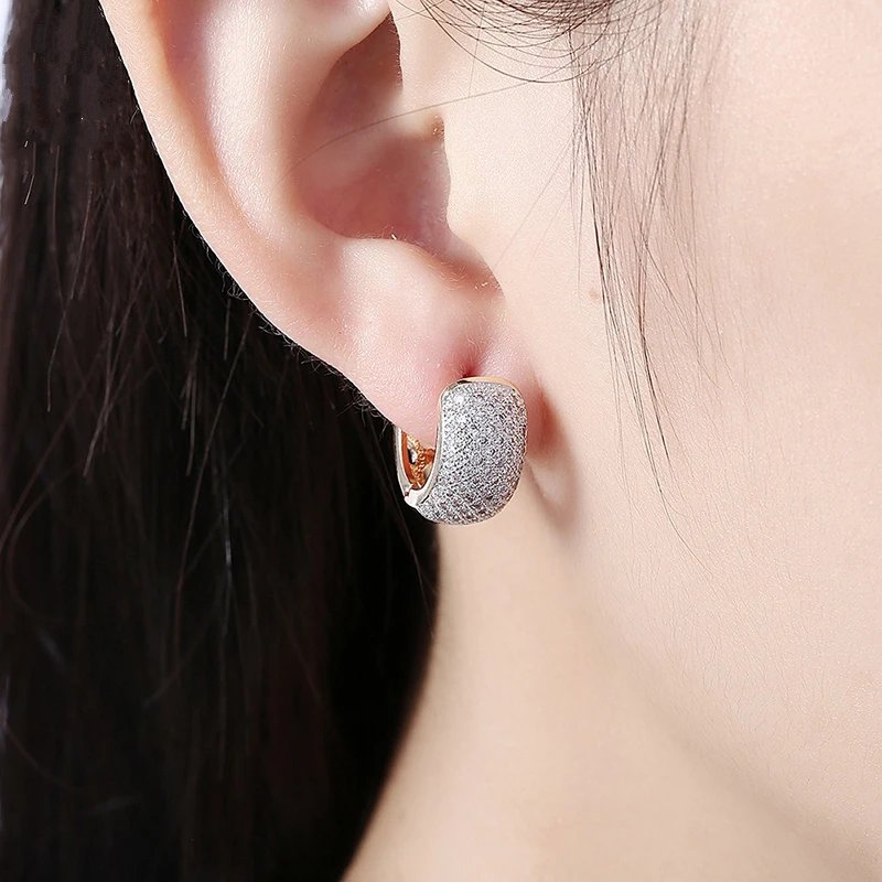 925 Sterling Silver Hollow Clip On Earrings.