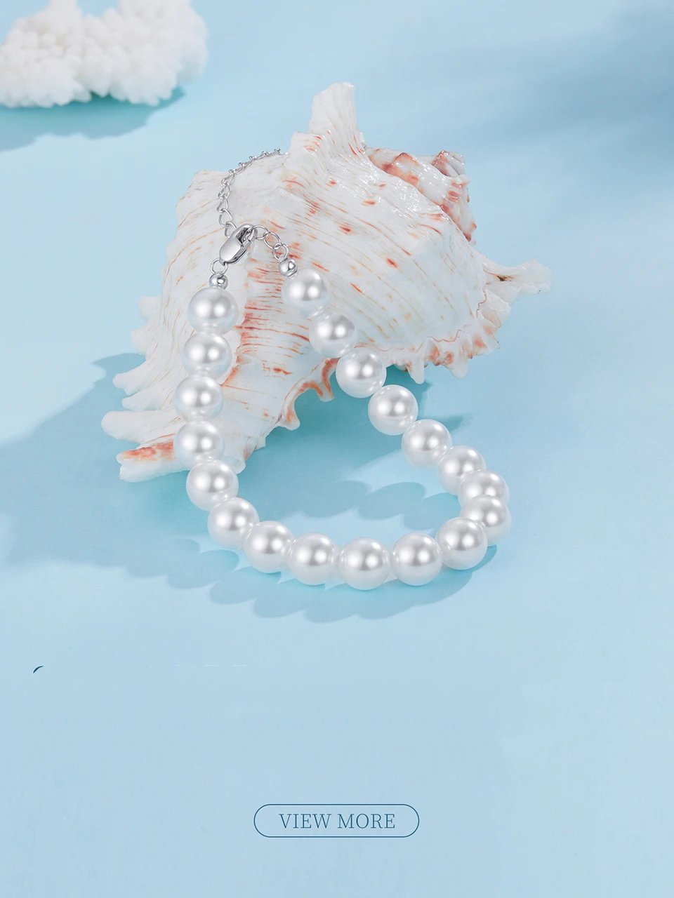 Shell Pearl Necklace and Bracelet. Luxurious Pure 925 Sterling Silver.