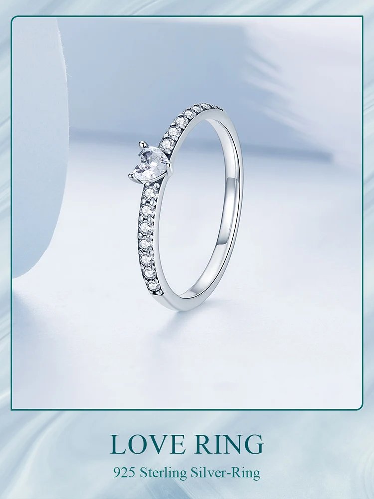 Luxury Genuine 925 Sterling Silver Ring.