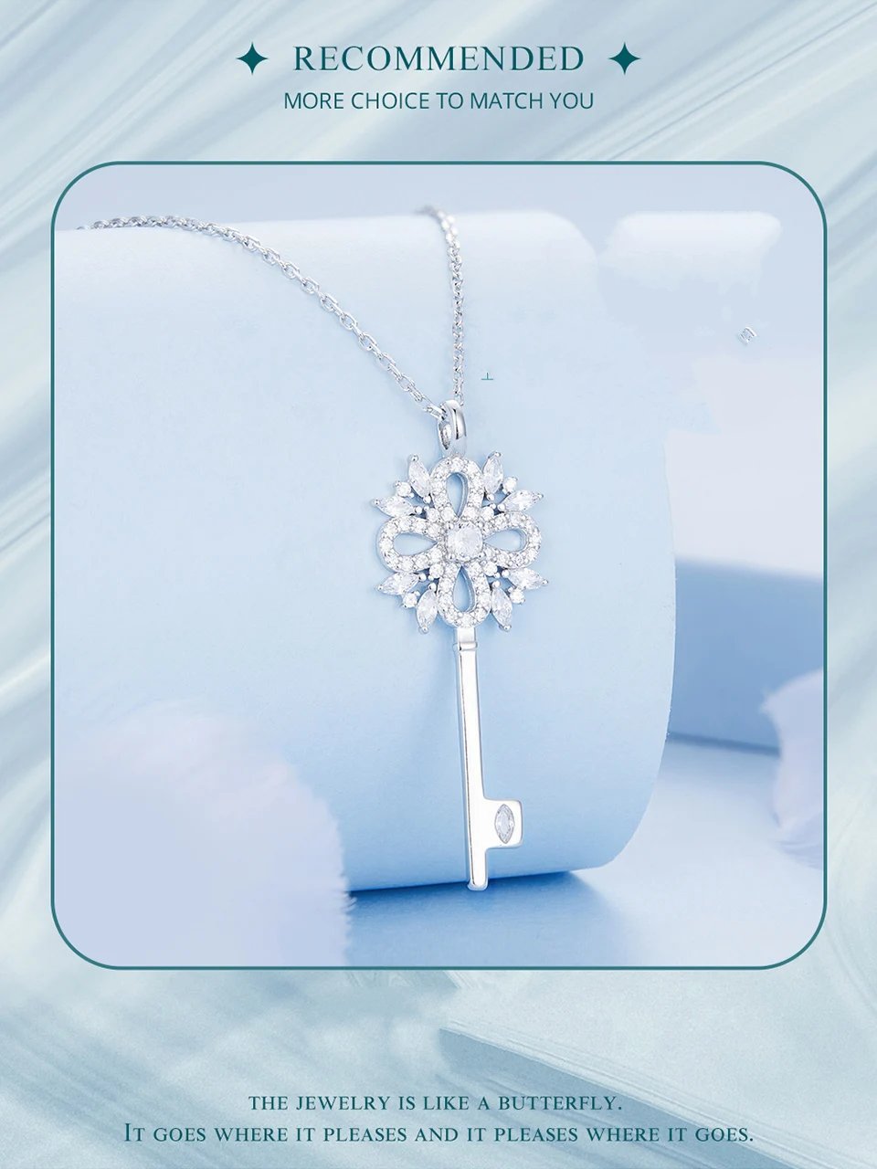 Genuine 925 Sterling Silver Charm Necklace.