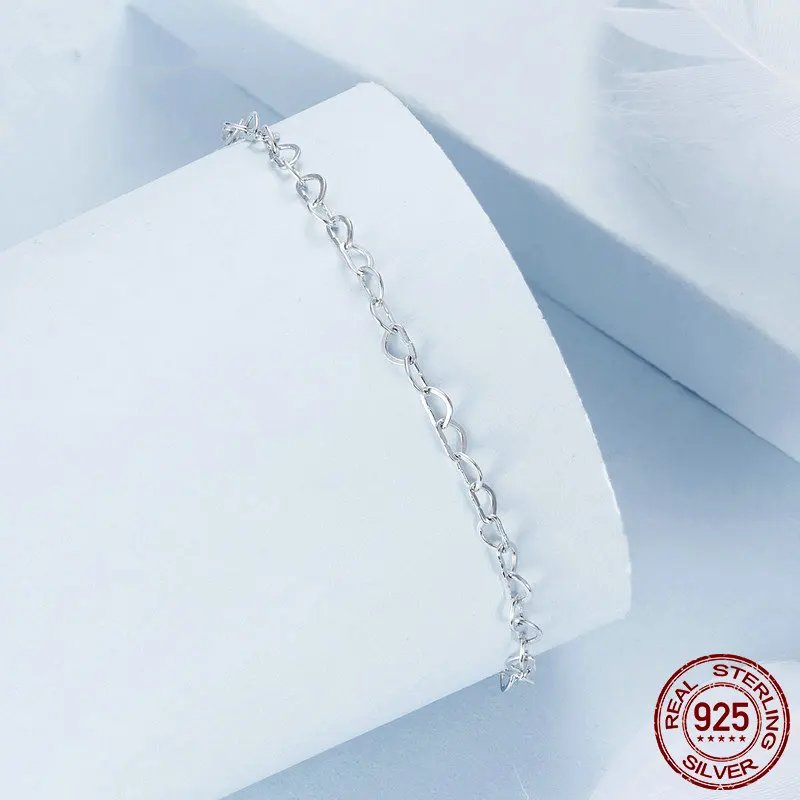 925 Sterling Silver Ankle Chain, Plated, BST007.