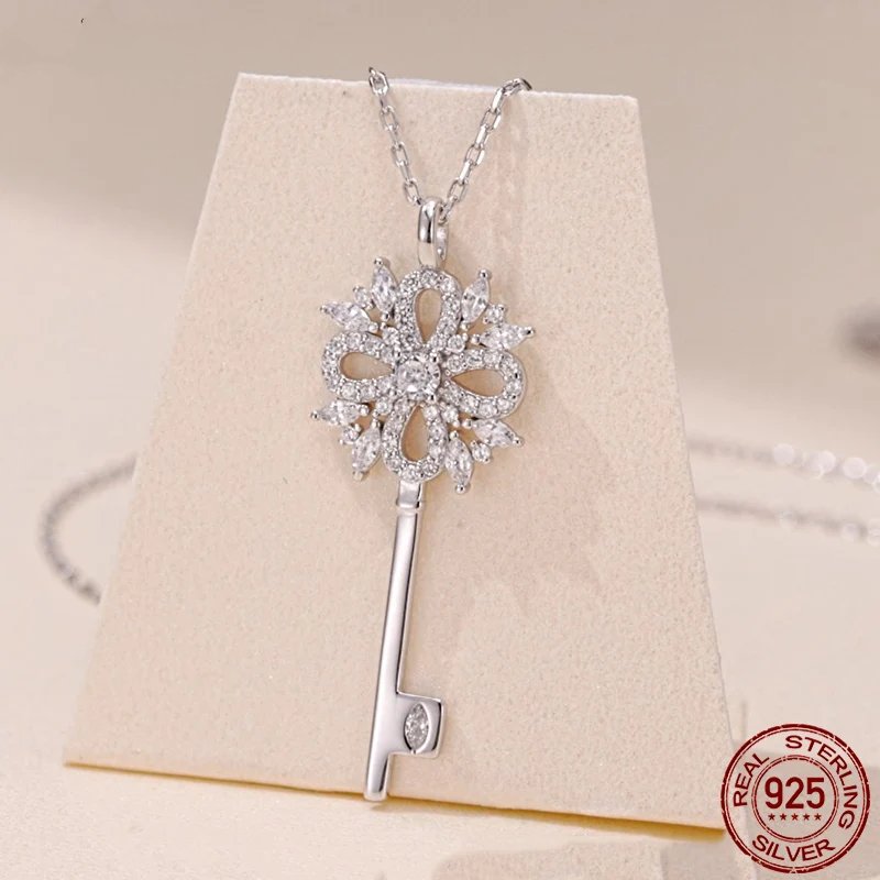 Genuine 925 Sterling Silver Charm Necklace.