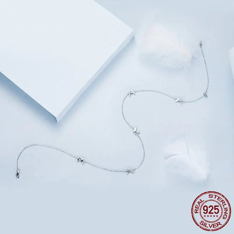 Genuine 925 Sterling Silver Mini Butterfly Necklace.