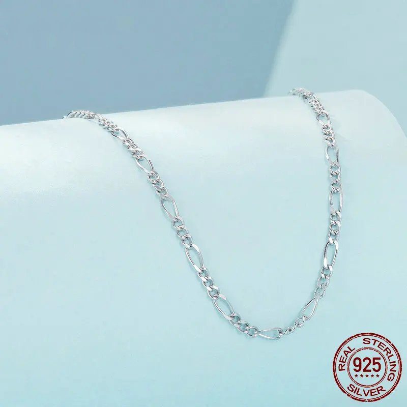 Classic necklace in genuine 925 sterling silver.