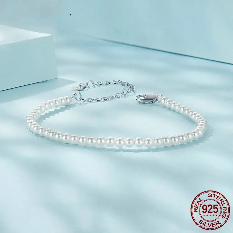 Australian South Sea Pearl Bracelet in Pure 925 Sterling Silver.