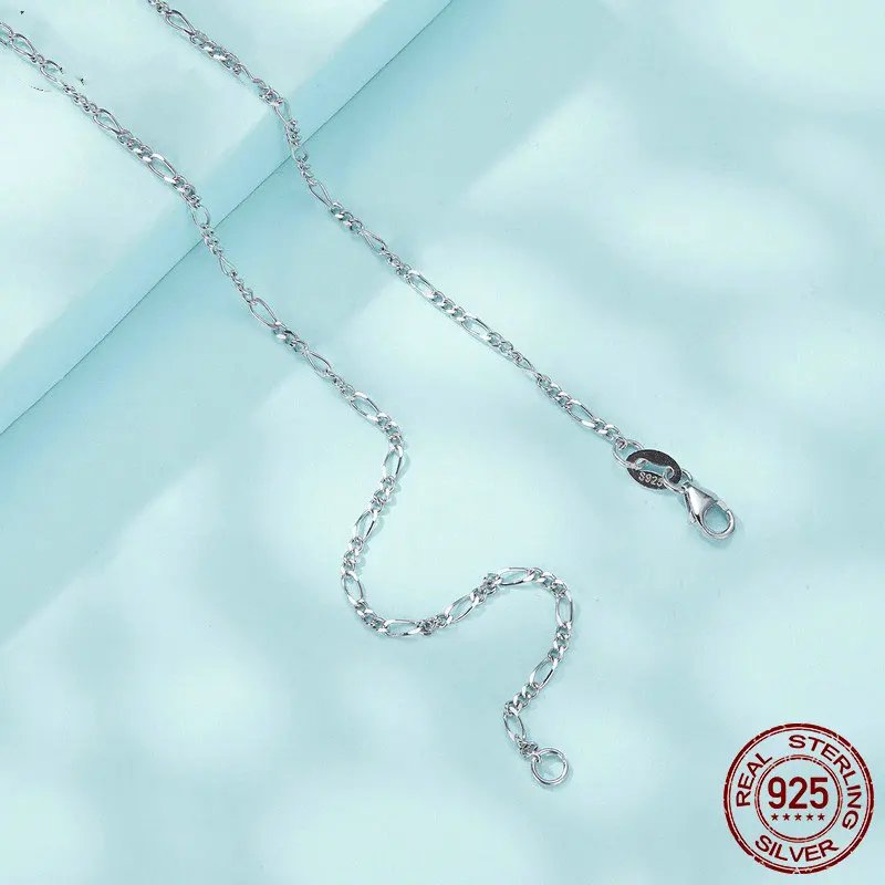 Classic necklace in genuine 925 sterling silver.