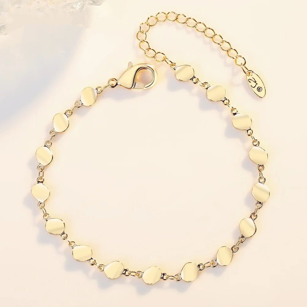 925 Sterling Silver Anklet, Handmade Rainbow Natural Stone Pendant.