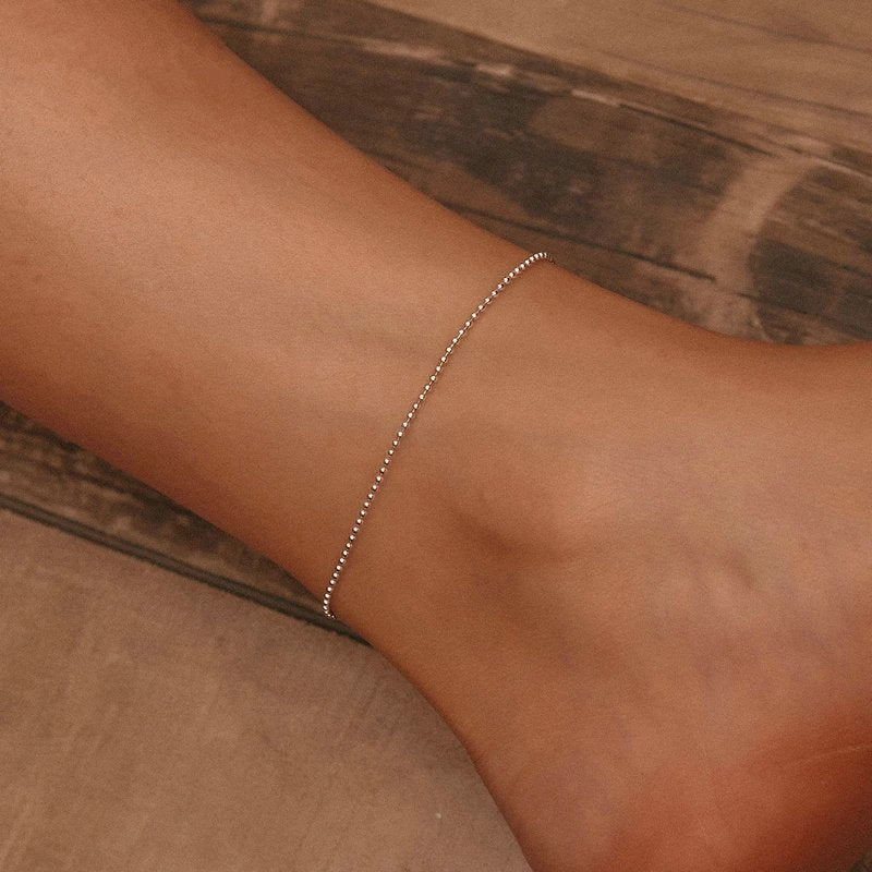 Excellent Pure 925 Sterling Silver Anklet. SCT002.