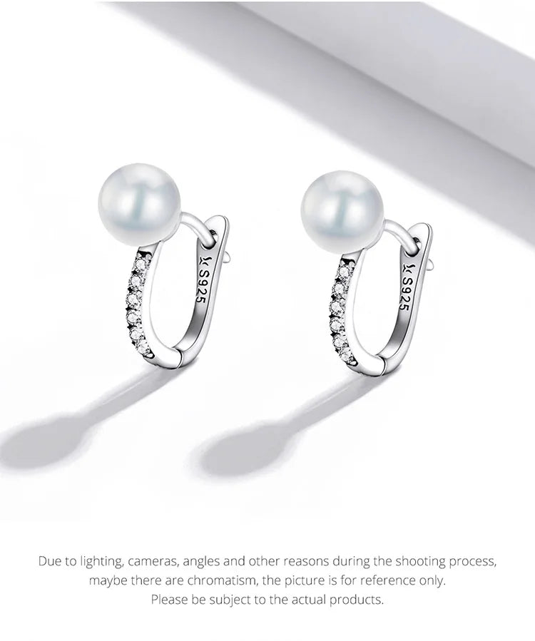 Simple and beautiful genuine 925 sterling silver earrings.