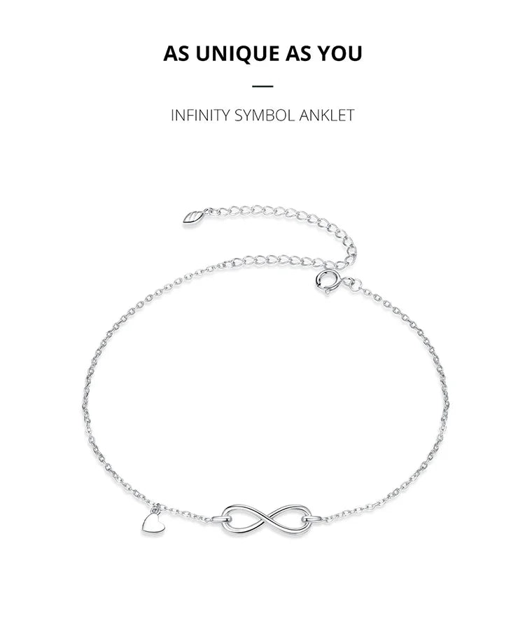 Anti-allergy Genuine 925 Sterling Silver Infinity Chain, SCT019.