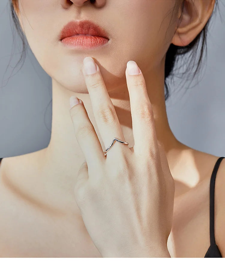 Genuine 925 Sterling Silver Heart Rings.