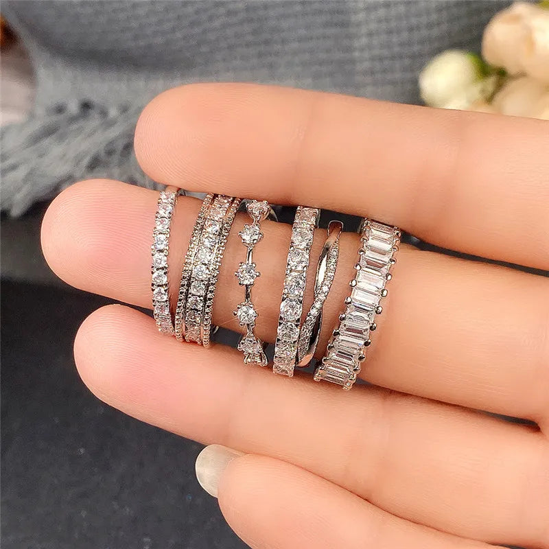 Set of six high quality rings