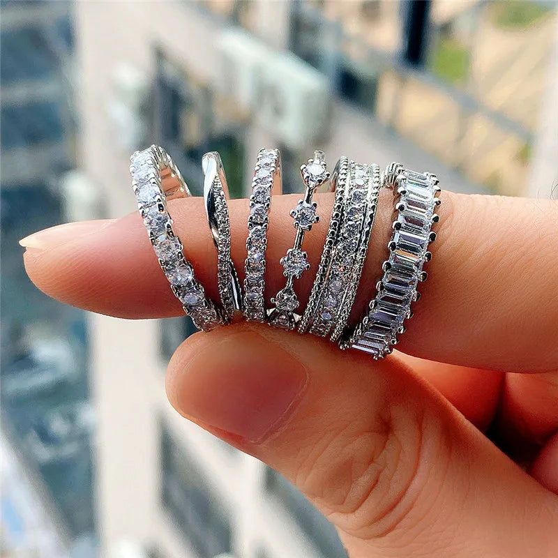 Set of six high quality rings