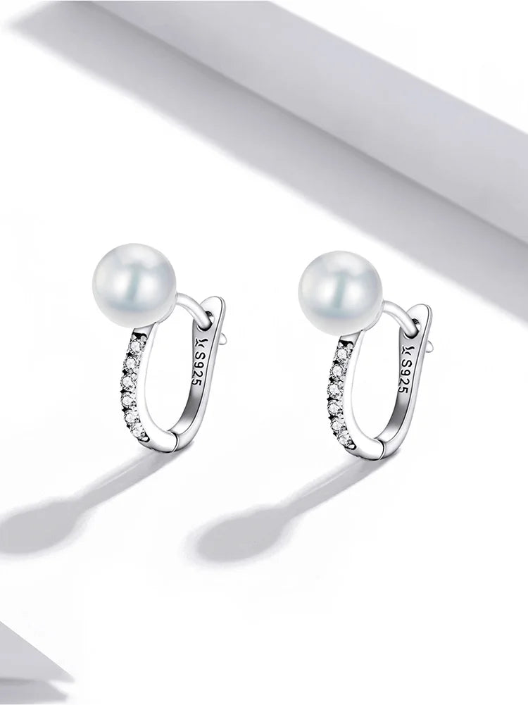 Simple and beautiful genuine 925 sterling silver earrings.