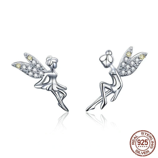 Romantic Genuine 925 Sterling Silver Earrings.