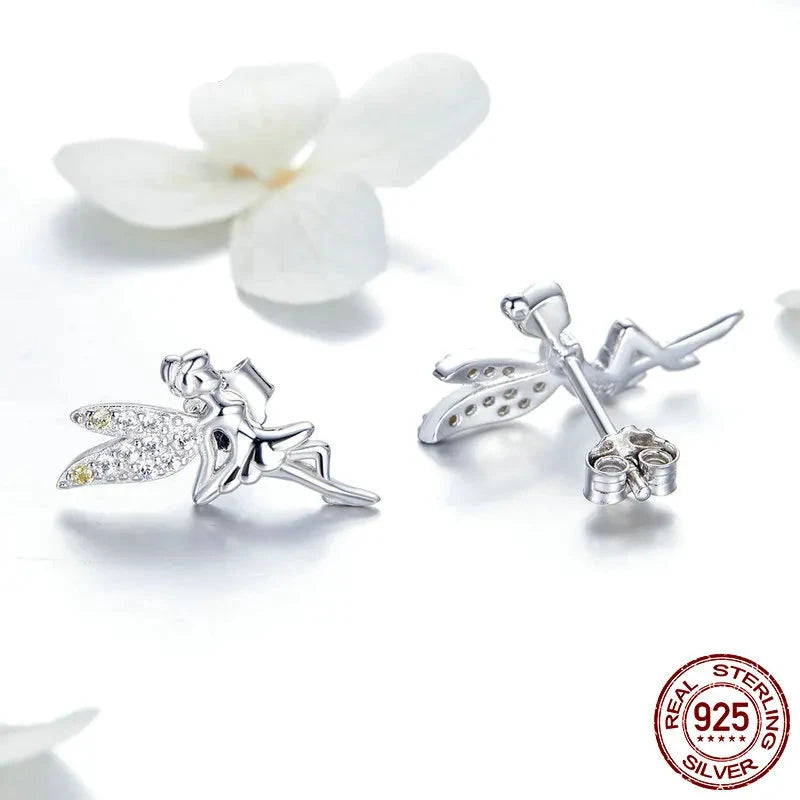 Romantic Genuine 925 Sterling Silver Earrings.