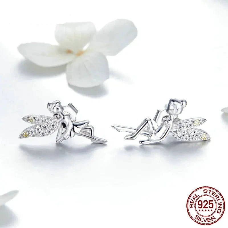 Romantic Genuine 925 Sterling Silver Earrings.