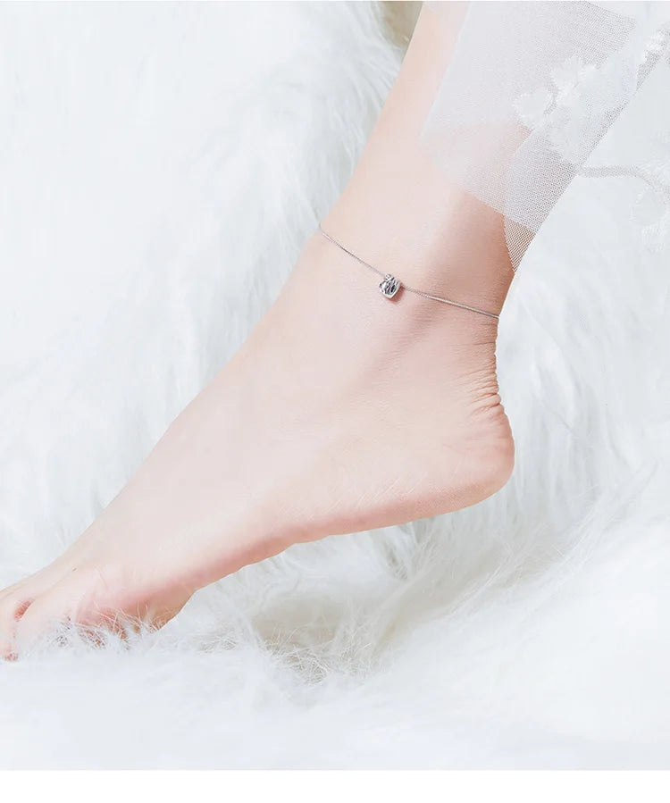 Excellent Pure 925 Sterling Silver Anklet. SCT002.