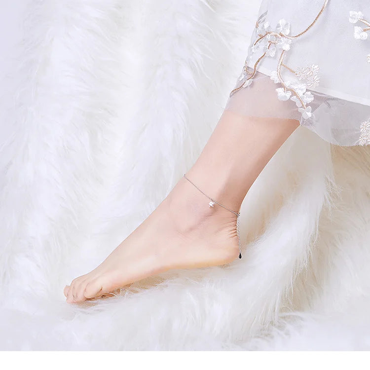 Excellent Pure 925 Sterling Silver Anklet. SCT002.