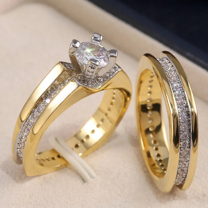 2Pcs Luxury Ring Set.