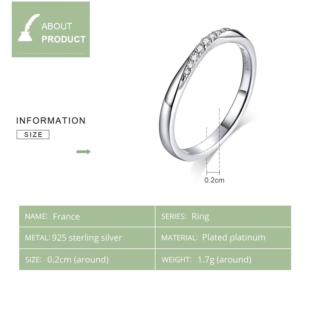 Dazzling Pure 925 Sterling Silver Ring.