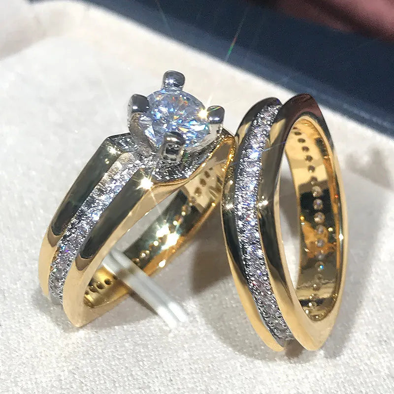 2Pcs Luxury Ring Set.