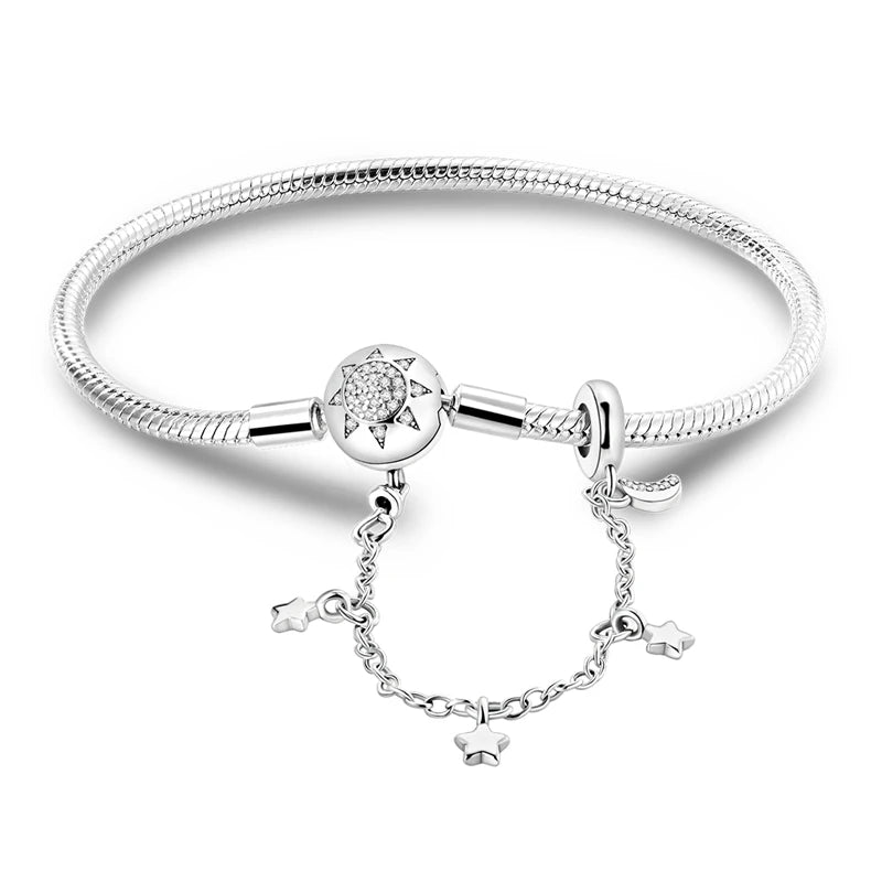 Pure 925 Sterling Silver Princess Bracelets. High Quality.