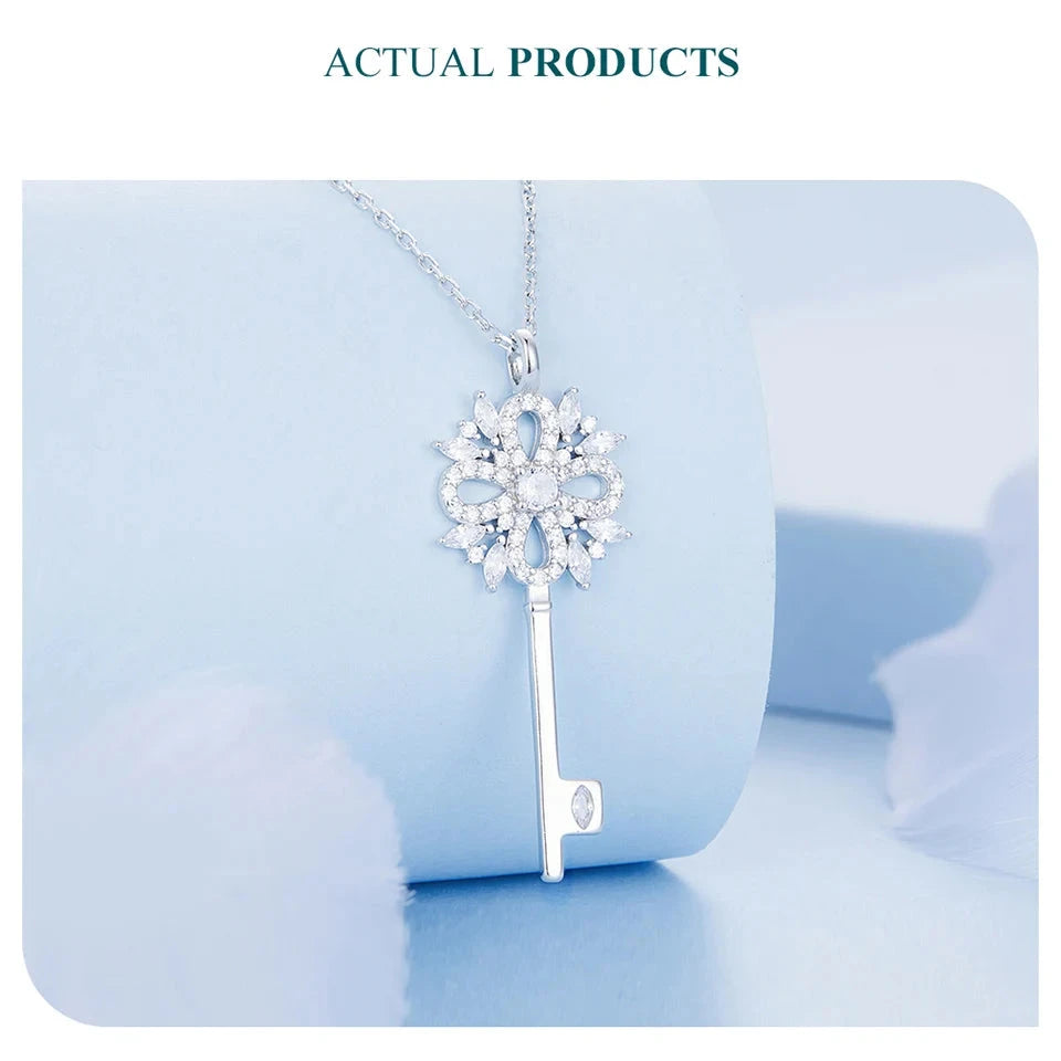 Genuine 925 Sterling Silver Charm Necklace.