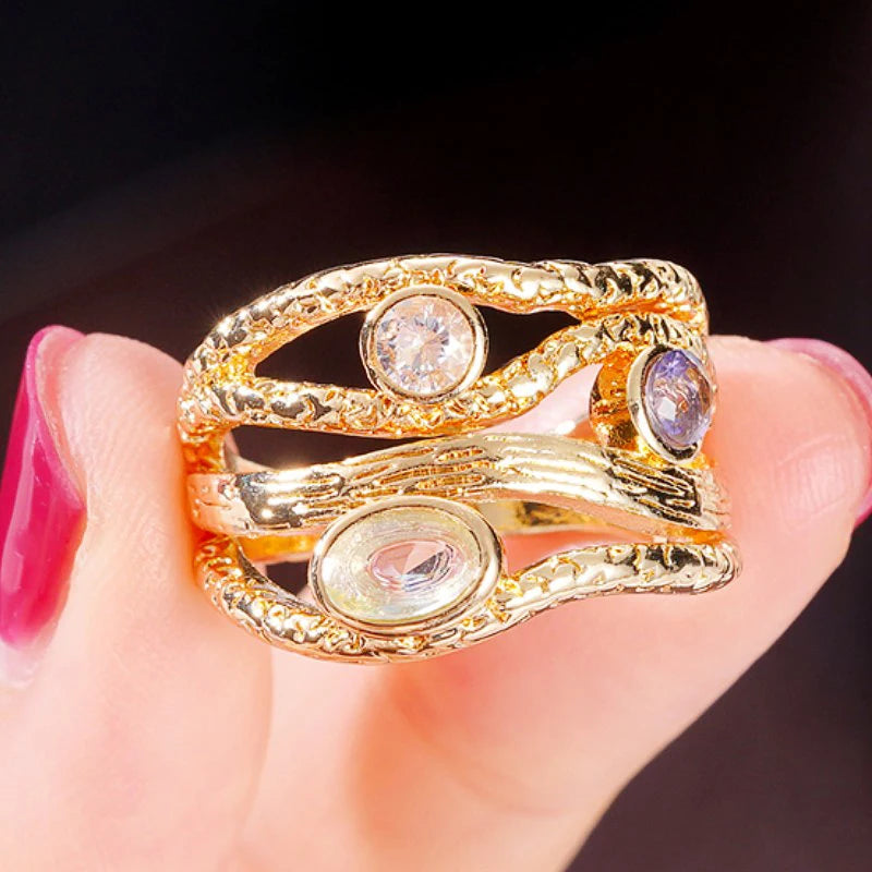 Excellent quality rings with colored stone.