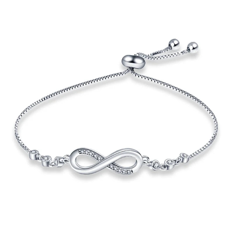 Charms Pure 925 Sterling Silver Bracelets. High Quality.