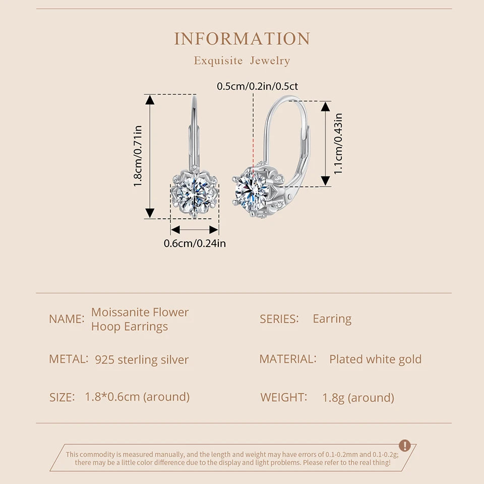 Diamond Flower Ring and Earrings. Genuine 925 Sterling Silver.