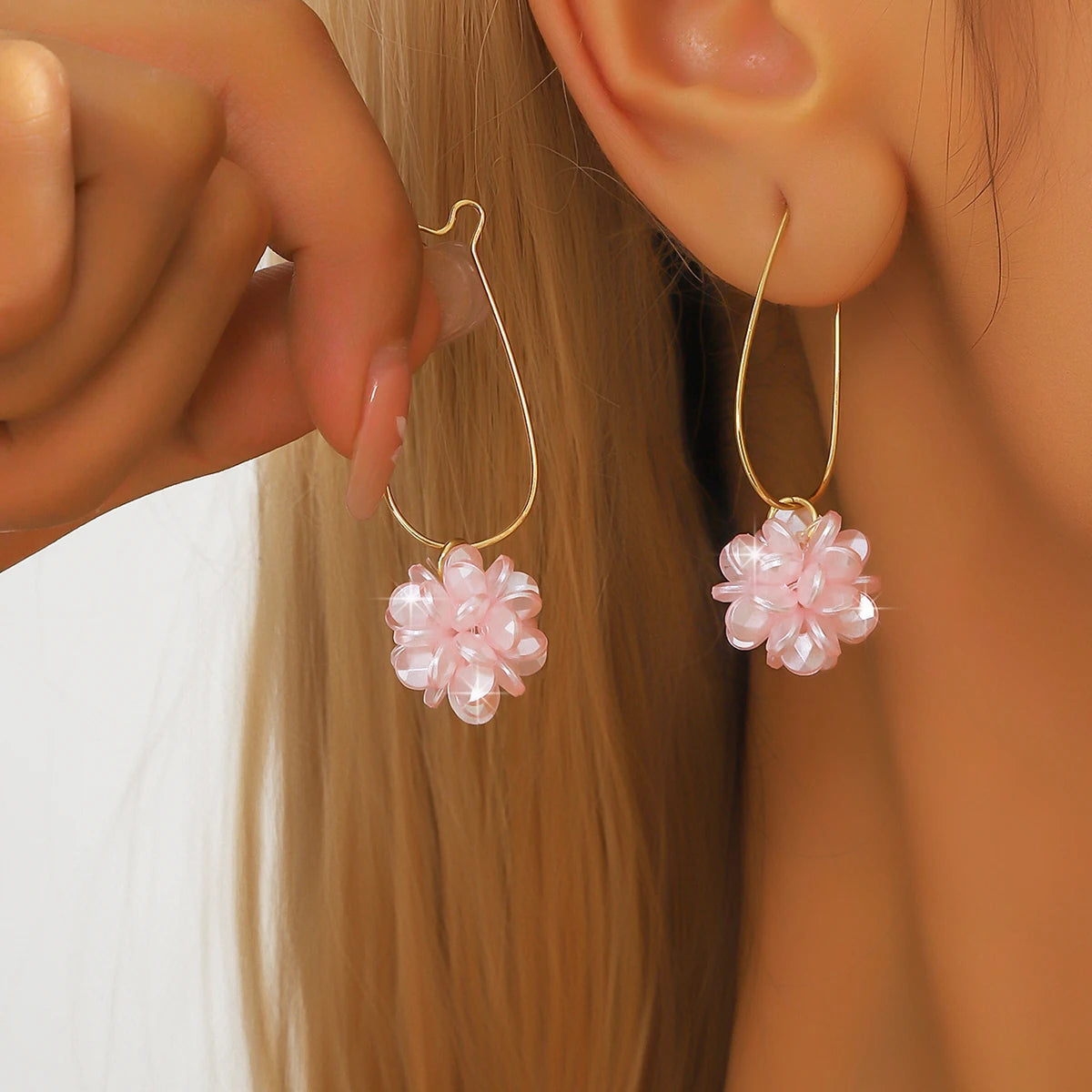 Pearl Petal Ball Earrings, Luxury Jewelry