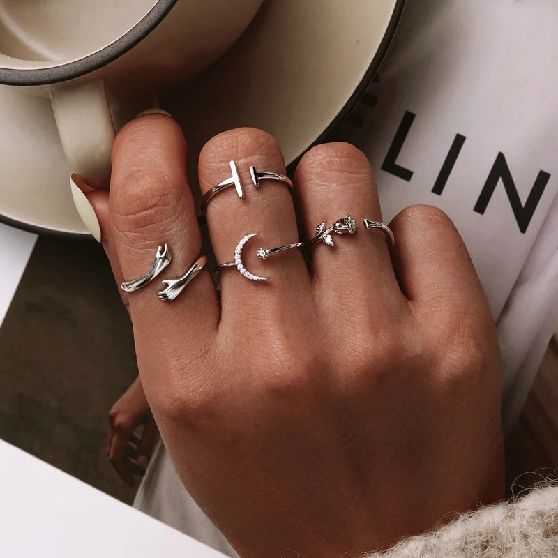 Adjustable manifique rings, real 925 Sterling silver.