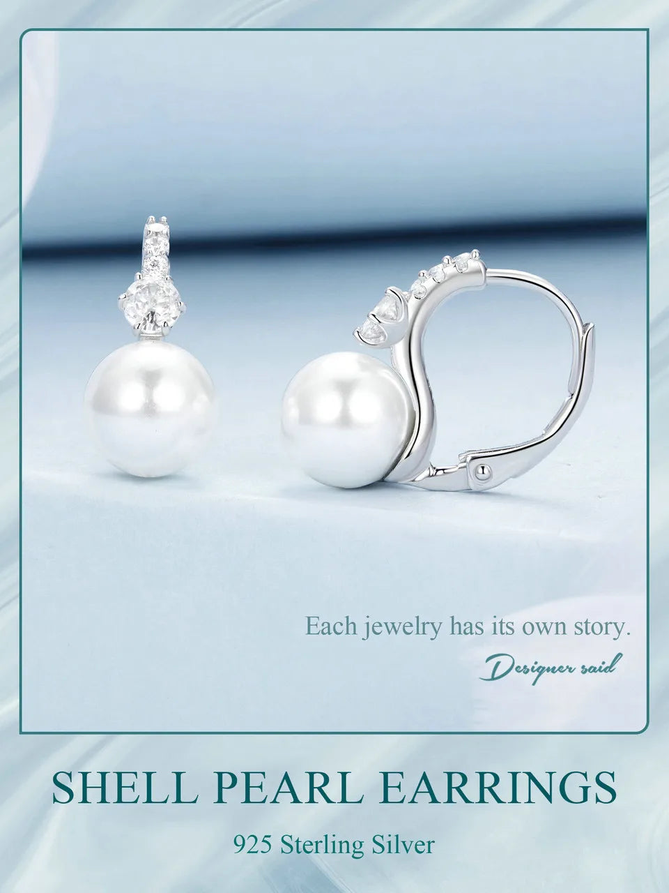 High Quality 925 Sterling Silver Elegant Earrings.