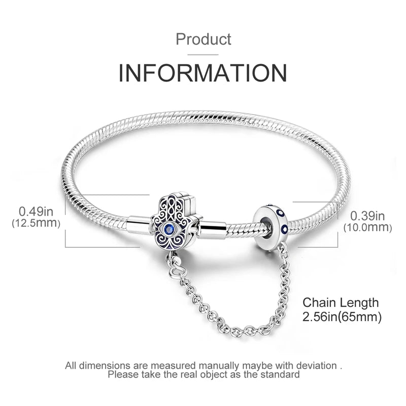 Pure 925 Sterling Silver Princess Bracelets. High Quality.