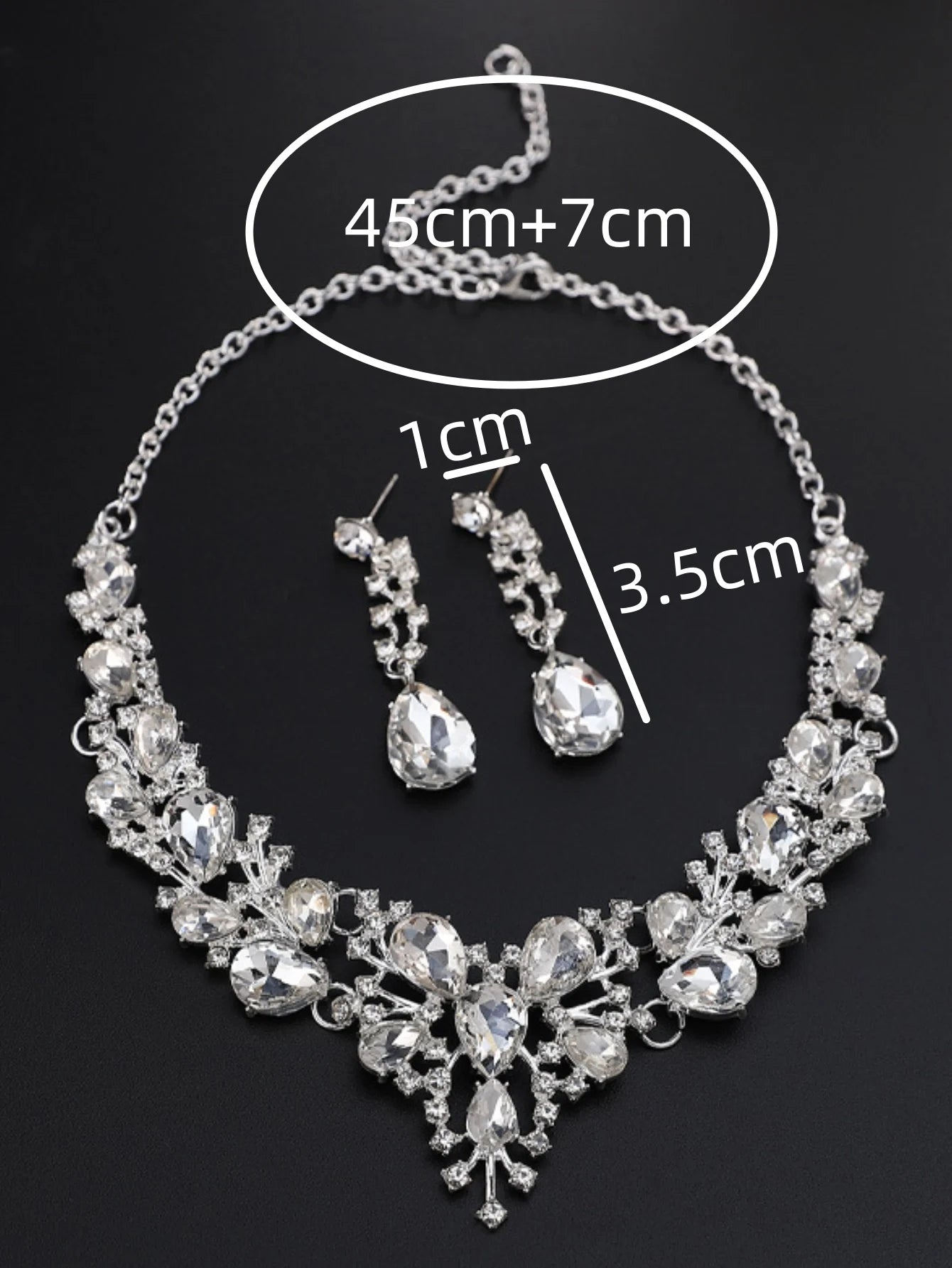 Crystal Rhinestone Jewelry Sets.