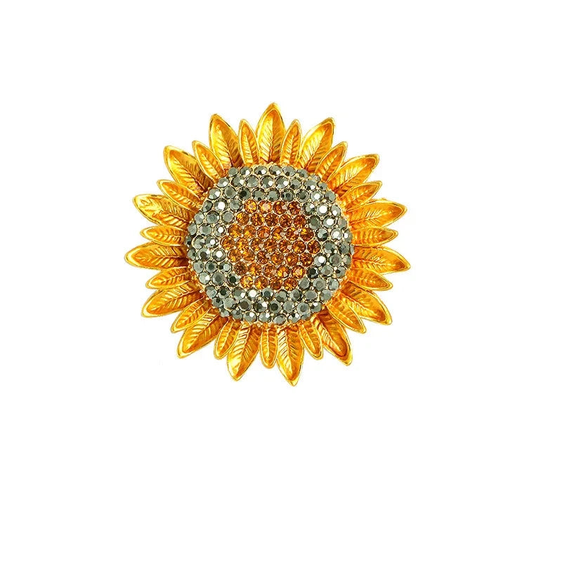 charming sunflower brooch .