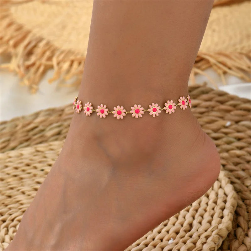 SO BEAUTIFUL Daisy shaped ankle bracelet.