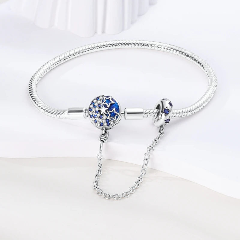 Charms Pure 925 Sterling Silver Bracelets. High Quality.