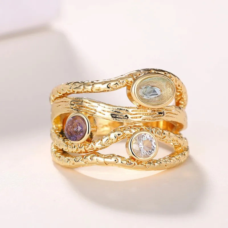 Excellent quality rings with colored stone.