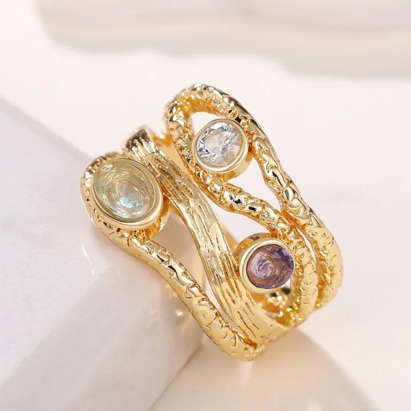 Excellent quality rings with colored stone.