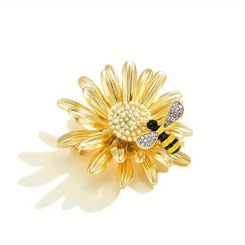 charming sunflower brooch .