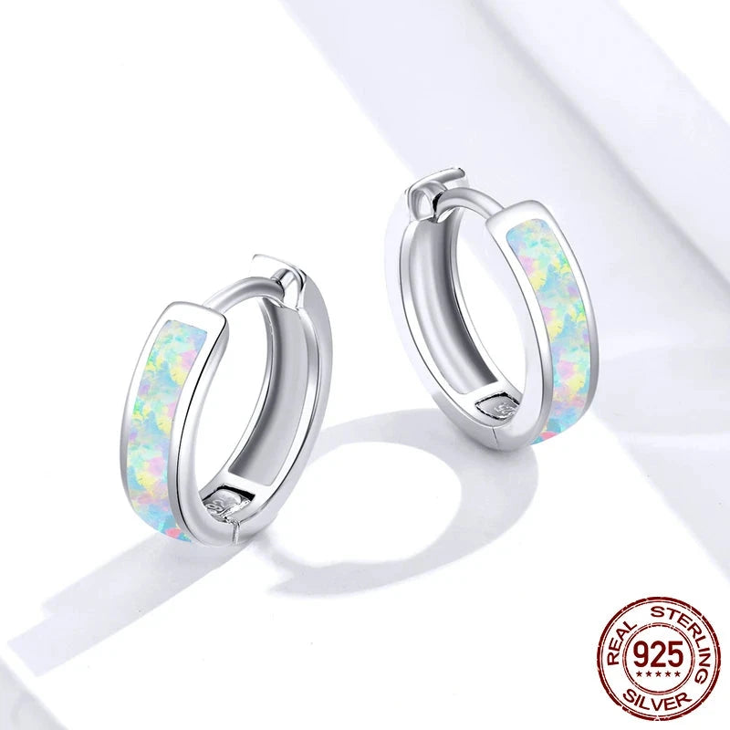 High quality round hoop earrings 100% 925 sterling silver.