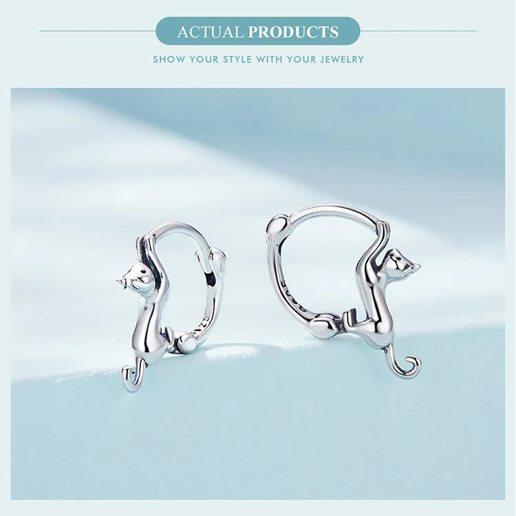 Genuine 925 sterling silver stud earrings.