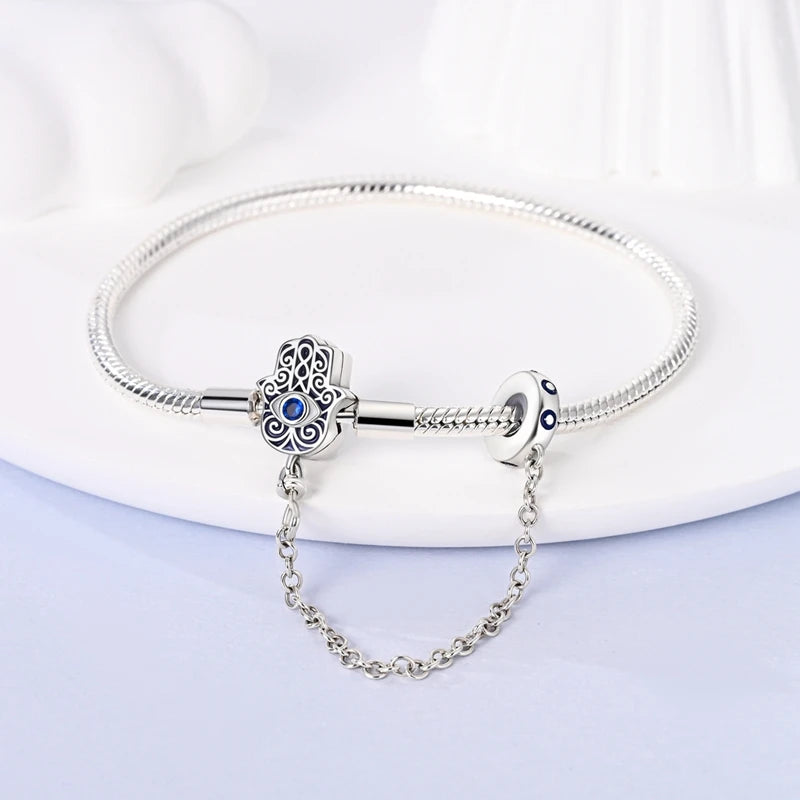 Charms Pure 925 Sterling Silver Bracelets. High Quality.