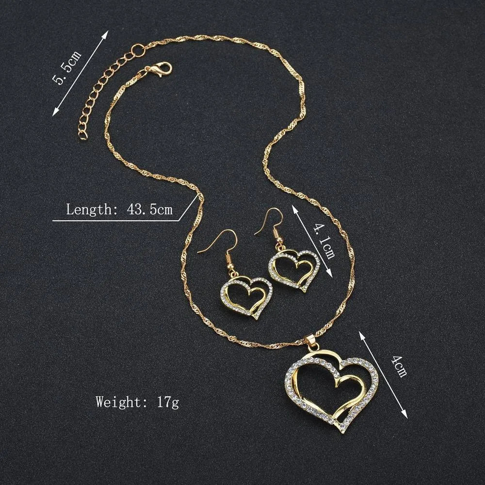 Fashionable love wrapped jewelry set.