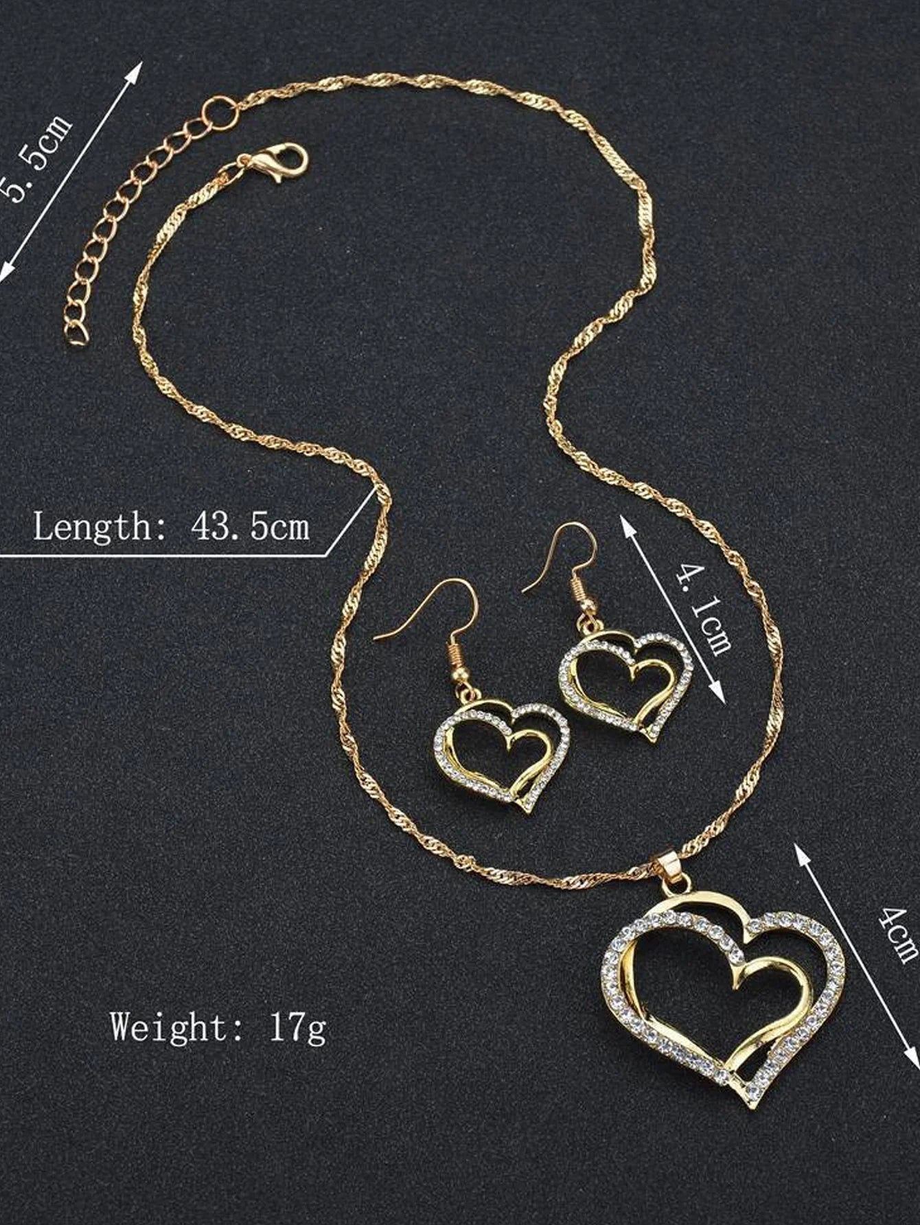 Fashionable love wrapped jewelry set.