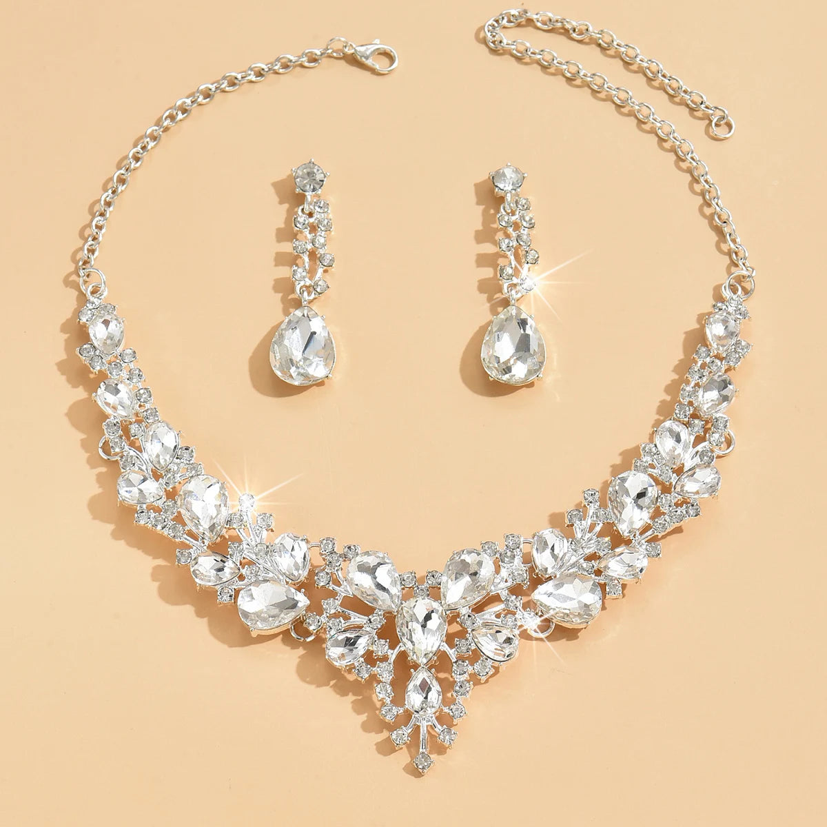 Crystal Rhinestone Jewelry Sets.