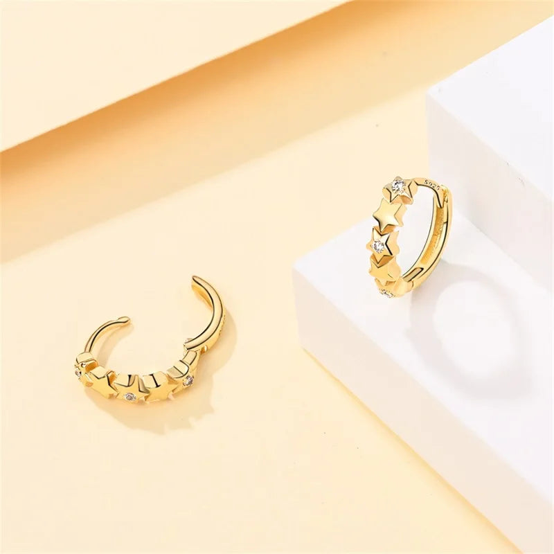 100% Genuine 925 Sterling Silver Rose Gold Hoop Earrings.